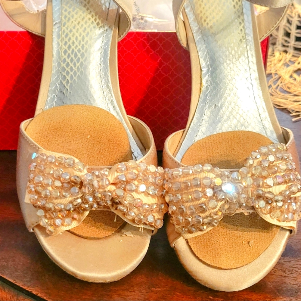Girls' GB Jewel Bow Two Piece Sandal heel (Youth)